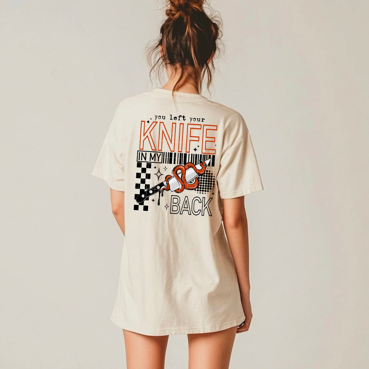 Knife in my back BLACK (CSC) DTF Transfer