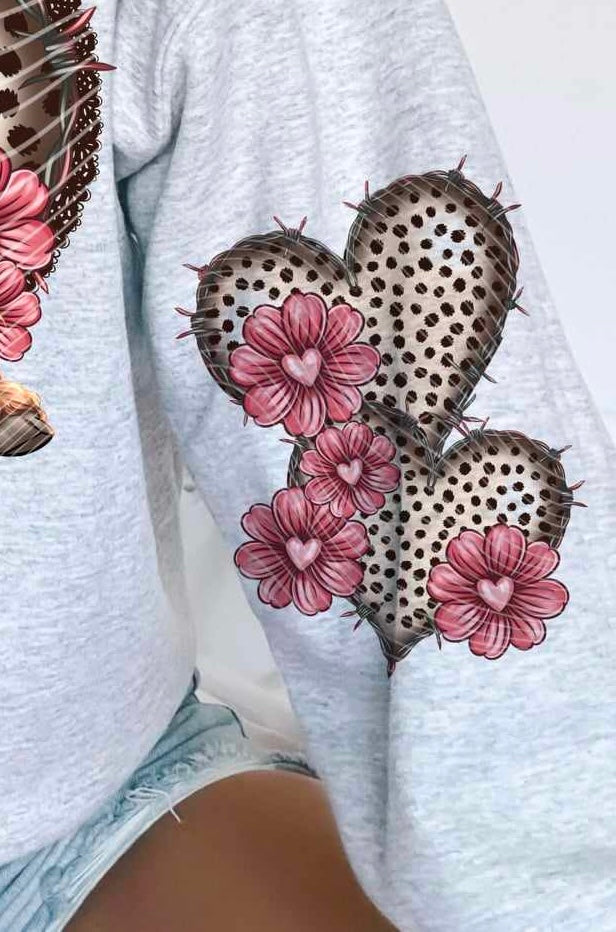dalmation heart sleeve (AG) 75786 DTF transfer