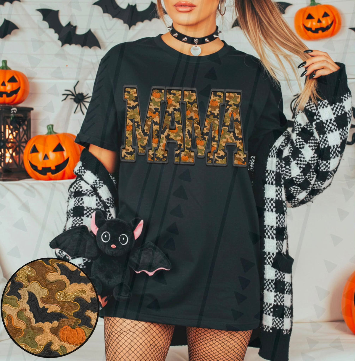 Mama camo with orange (TGG) DTF Transfer