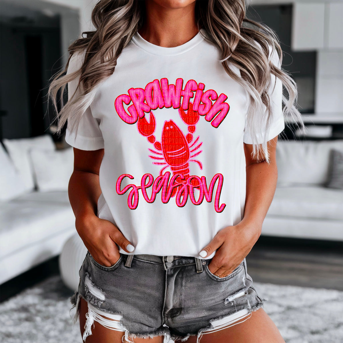 Crawfish season single crawfish 90421 DTF transfer