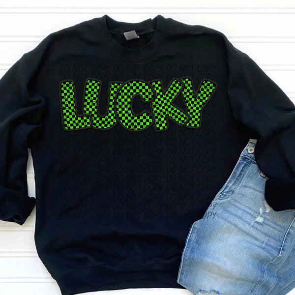 Lucky green checkered (CITY) 85119 DTF transfer