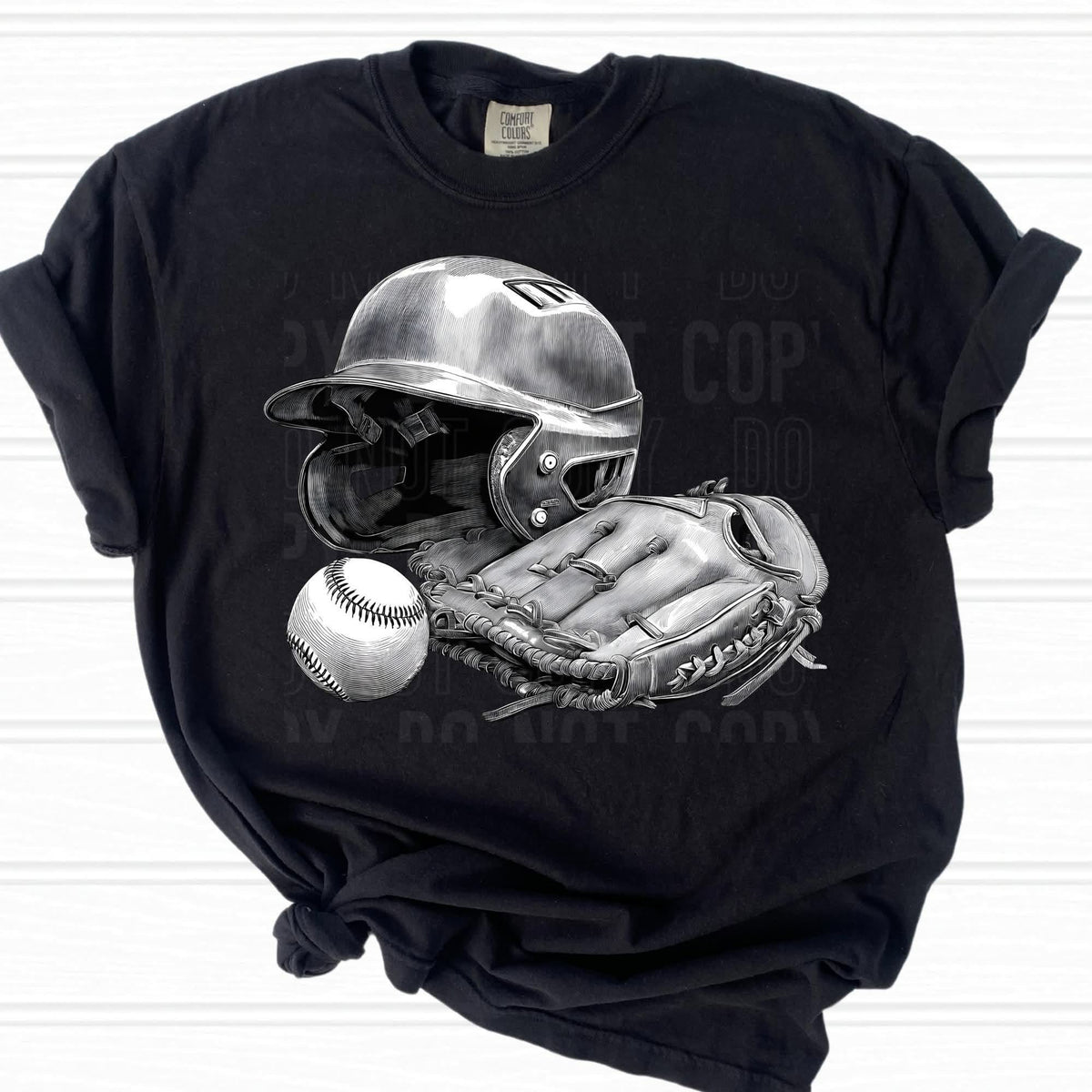 Baseball Bat and helmet (SBB) DTF transfer