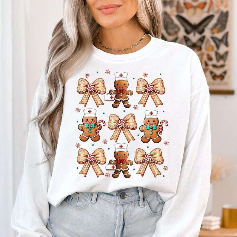 Gingerbread nurse collage 67940 DTF transfer
