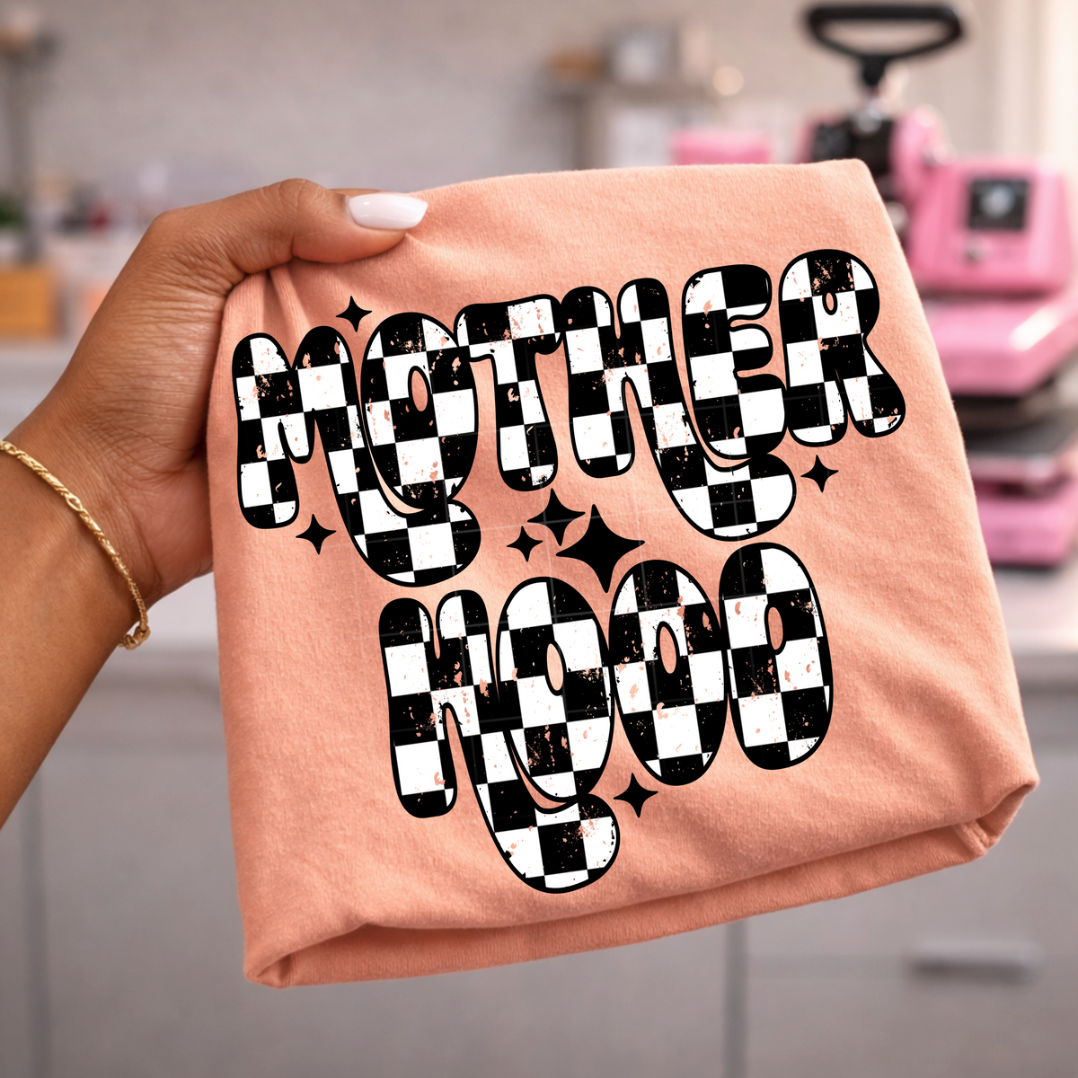Motherhood checker print (CSC) DTF Transfer