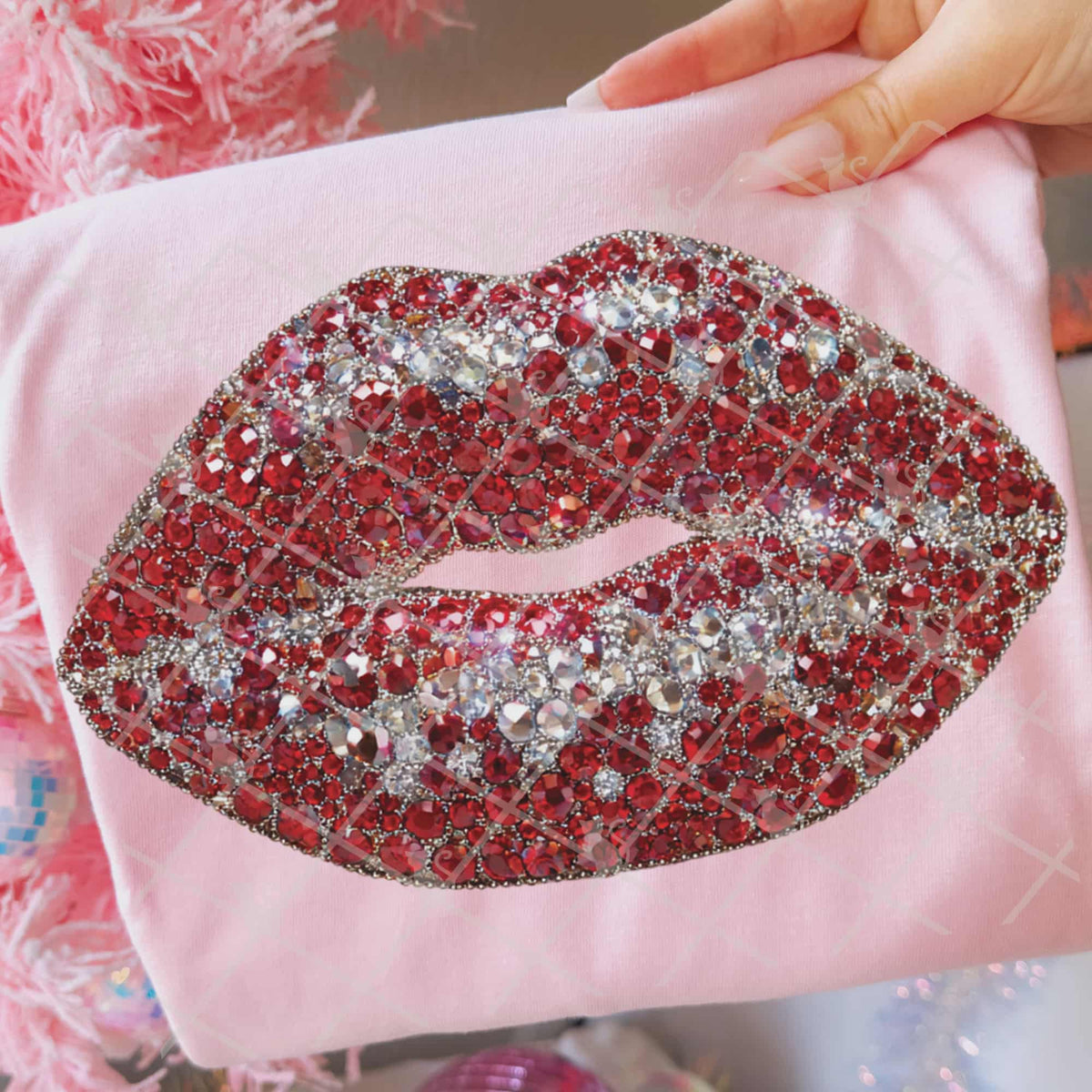 Faux Rhinestone lips (TGG) DTF Transfer