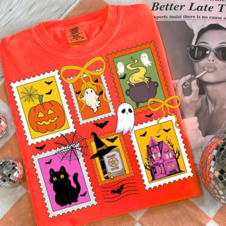 Cute Halloween Stamps DTF transfers