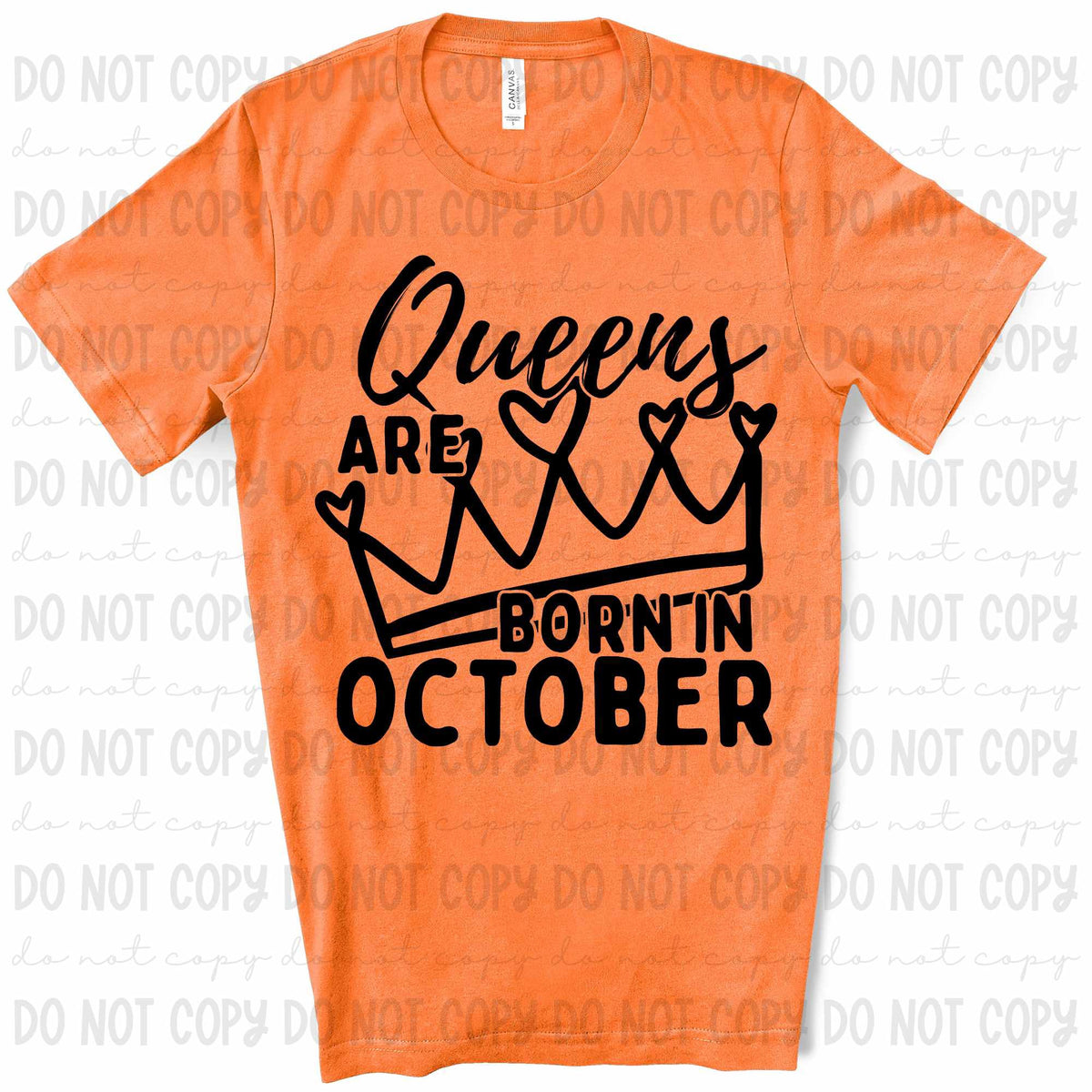 Queens are born in October BLACK (REVEL) 79752 DTF transfer