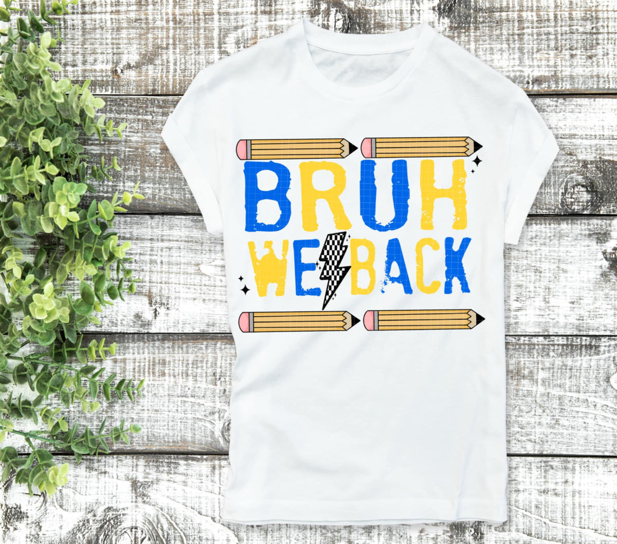 Bruh We Back boy pencils (linda) DTF transfer