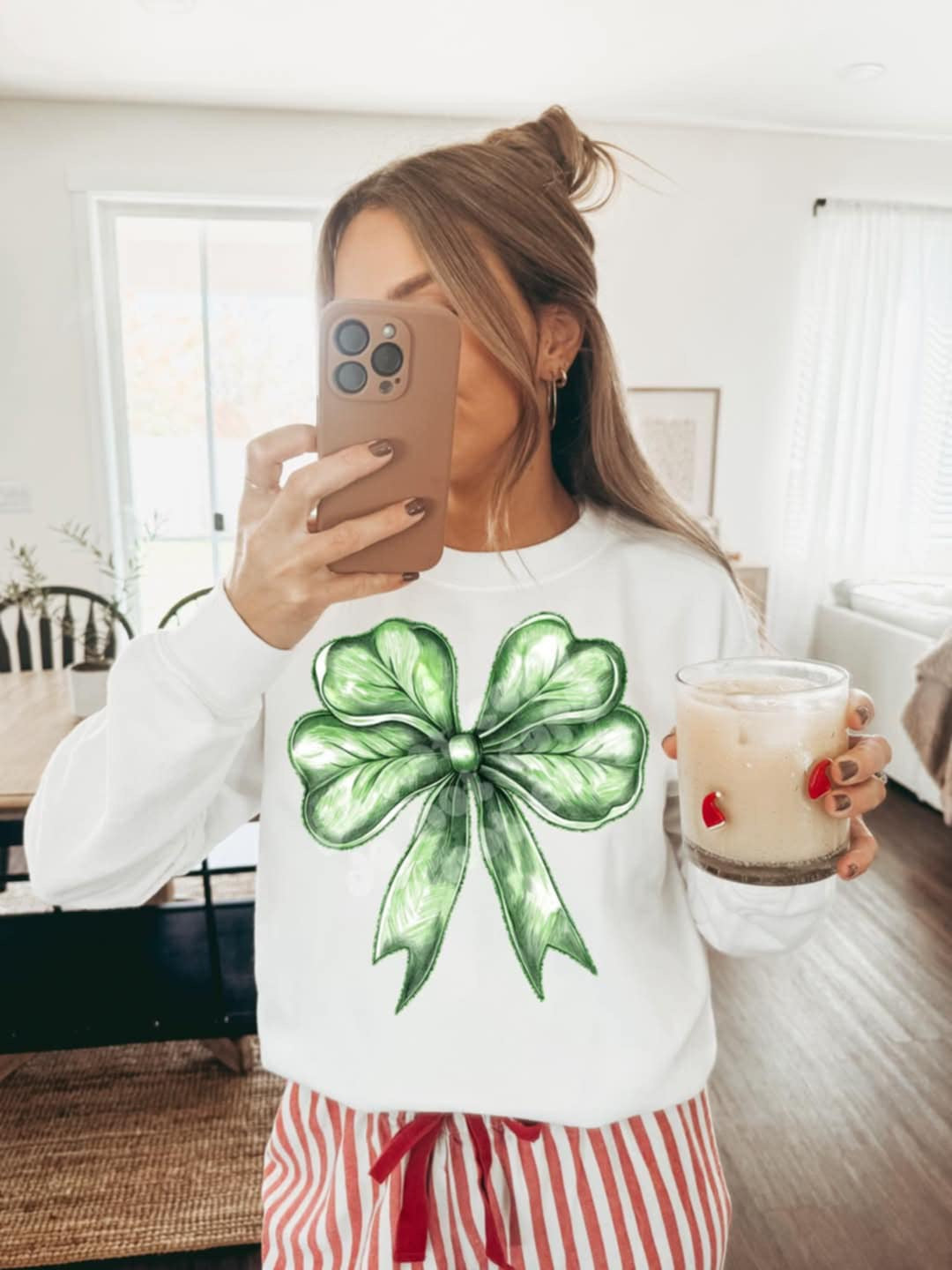 Green clover bow (Lyttle) 91574 DTF transfer