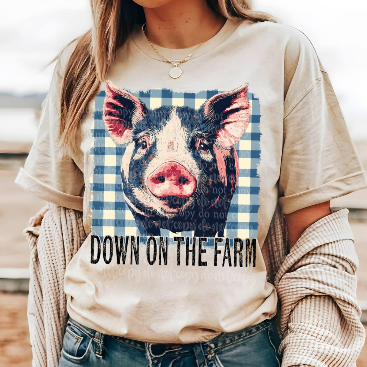 Down on the farm pig (TTD) 94797 DTF transfer