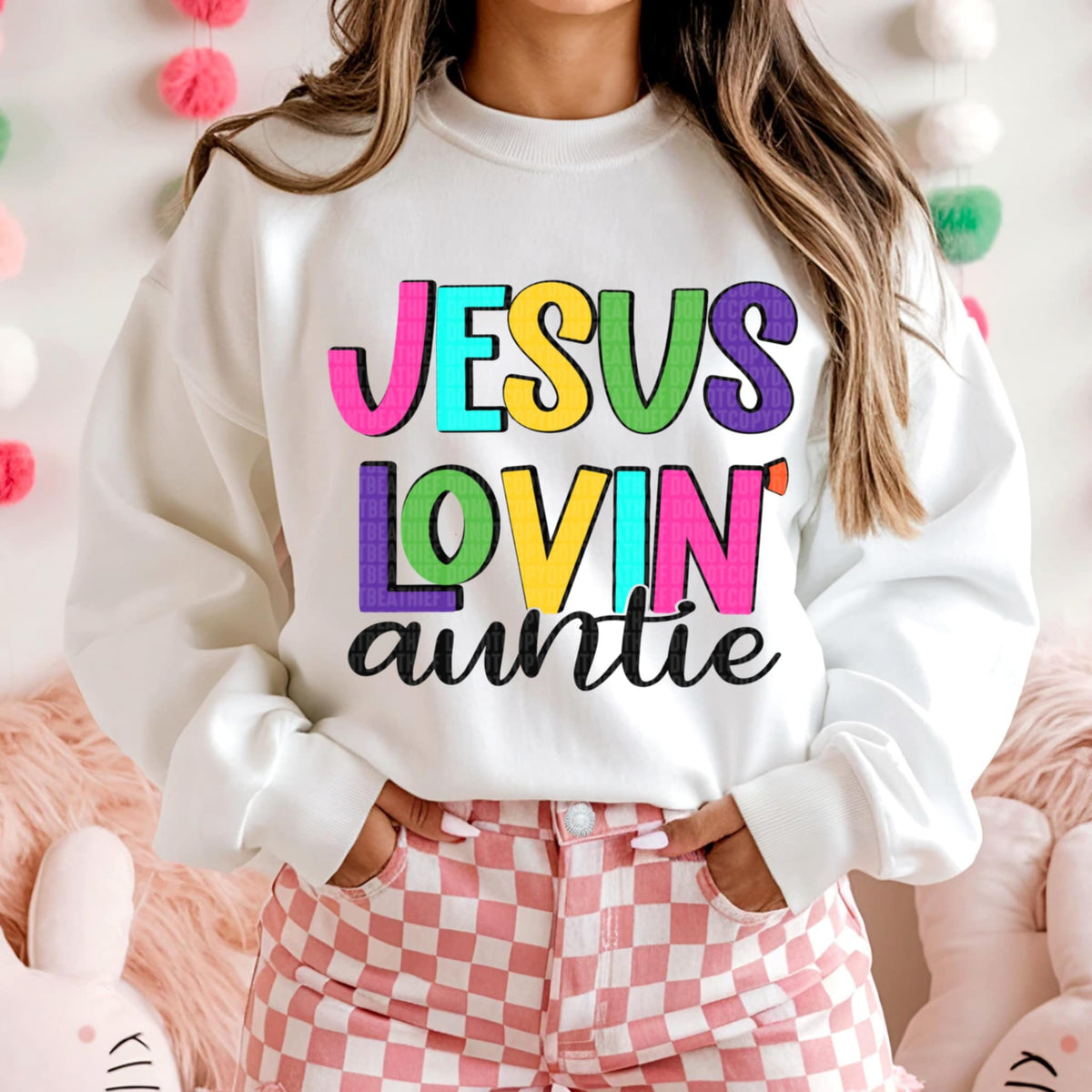 Jesus lovin auntie (SDD) 96093 DTF transfer