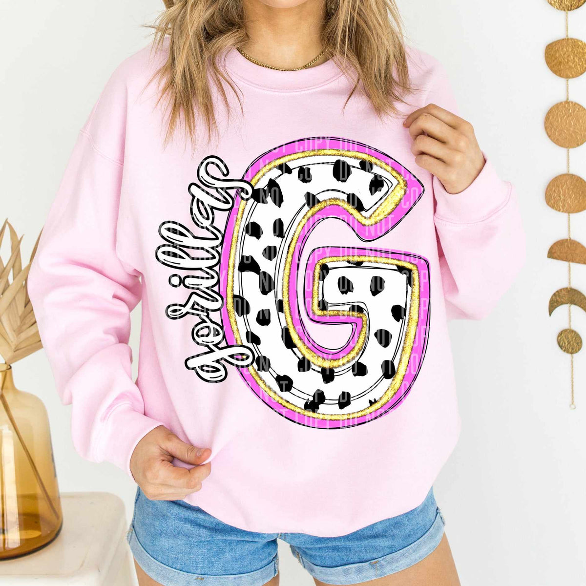 Gorillas Polka Font Mascot Caplinger 56156 DTF transfer