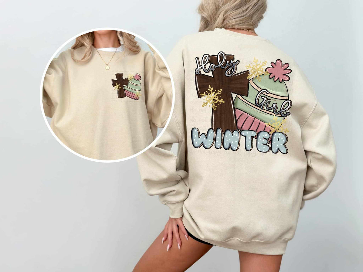 Holy girl winter BACK ONLY 64359 DTF transfer