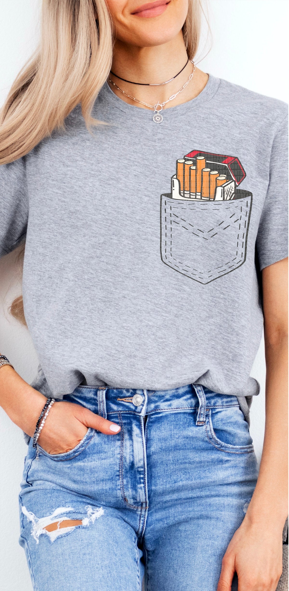 Somebody give me a cigarette pocket 95171 DTF transfer