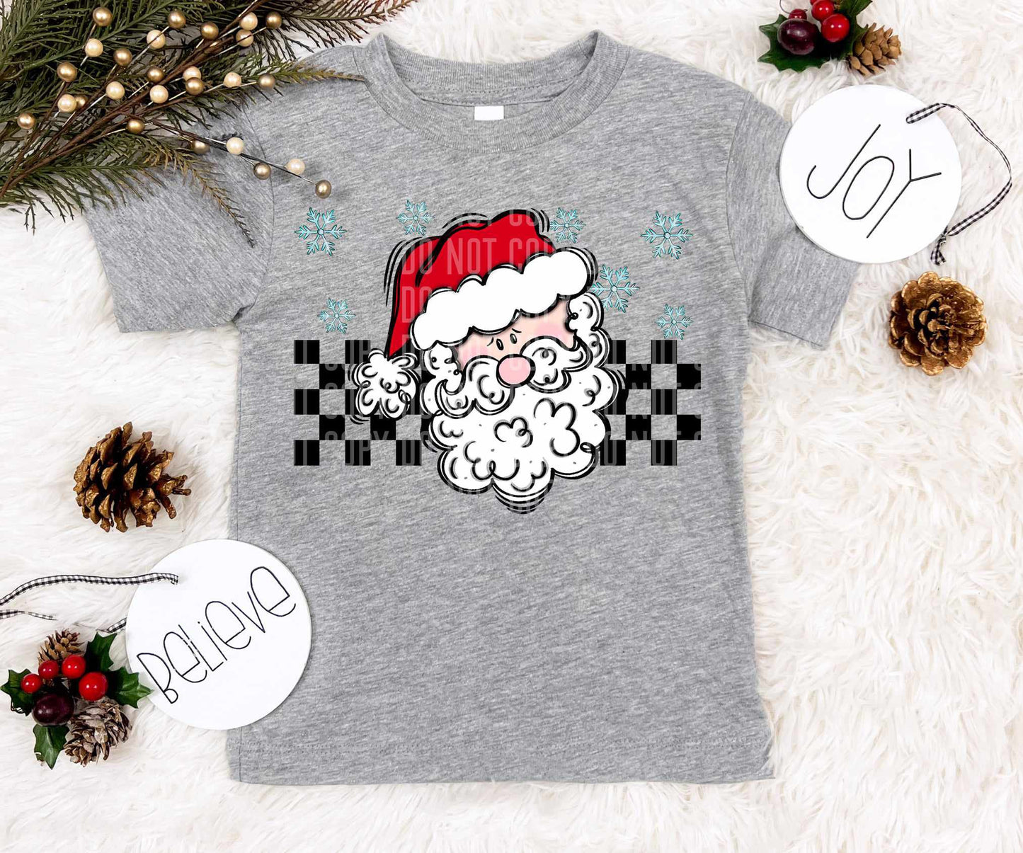 Light Santa blue snowflakes (caplinger) 73073 DTF transfer