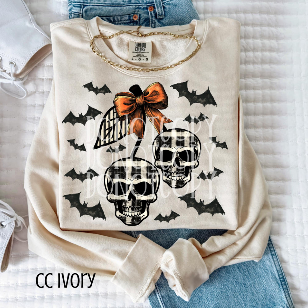 Skull Cherries with bats (csg) DTF transfer