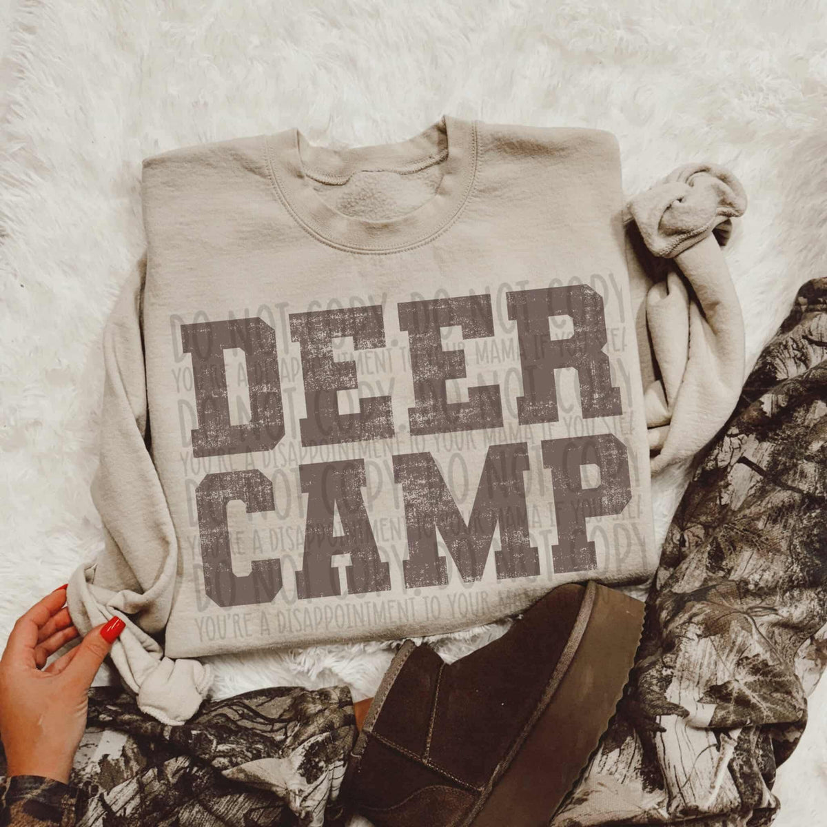 Deer camp grunge (SWD) DTF transfer