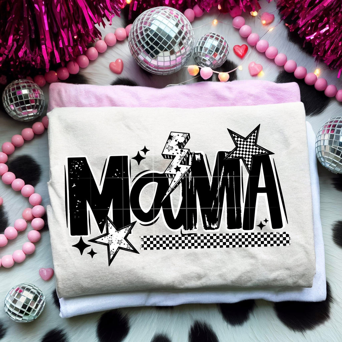 Mama with black stars (CSC) DTF Transfer