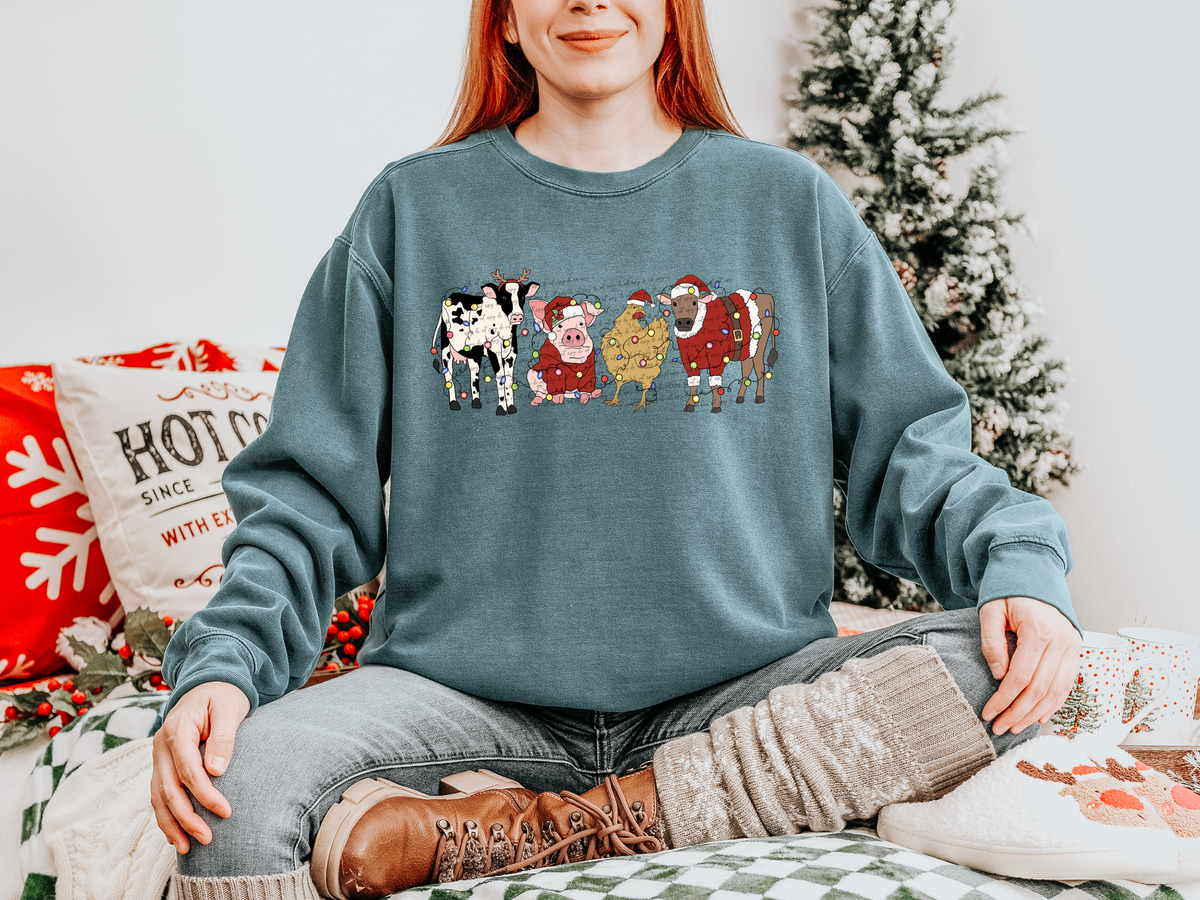 Christmas farm animals 49822 DTF transfer