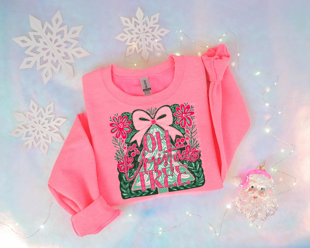 Oh Christmas tree pink and green (SCG) DTF Transfer