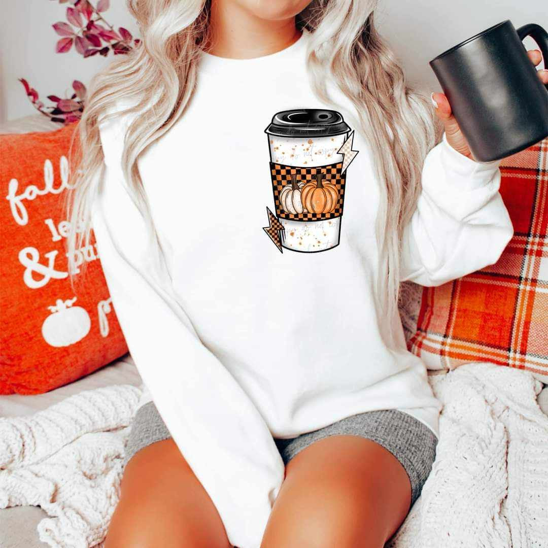 Latte with pumpkins (VIRGO) 50167 DTF transfer