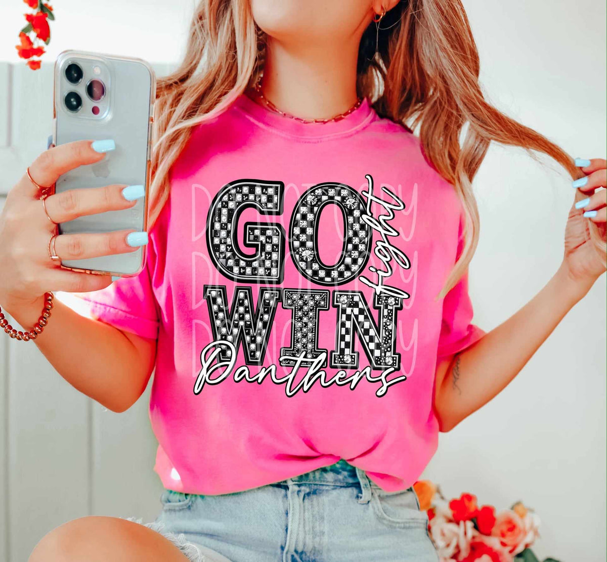 Go fight win panthers (HW) 53440 DTF transfer