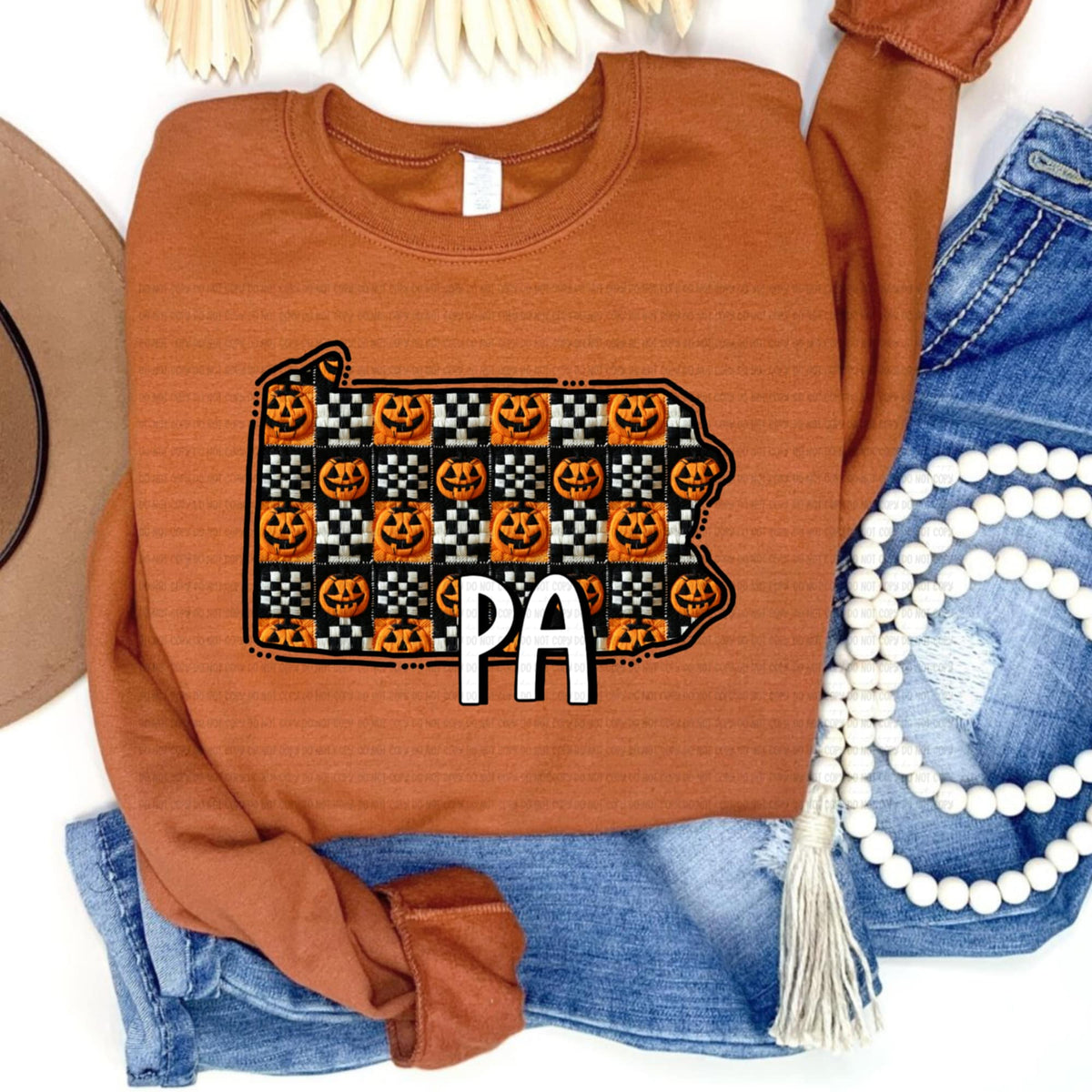 Pennsylvania pumpkin checker REVEL DTF transfer