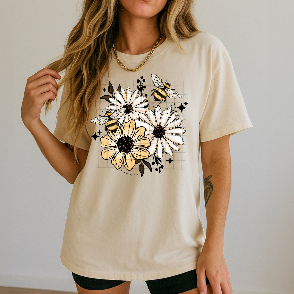 Floral Bees (CSC) DTF Transfer