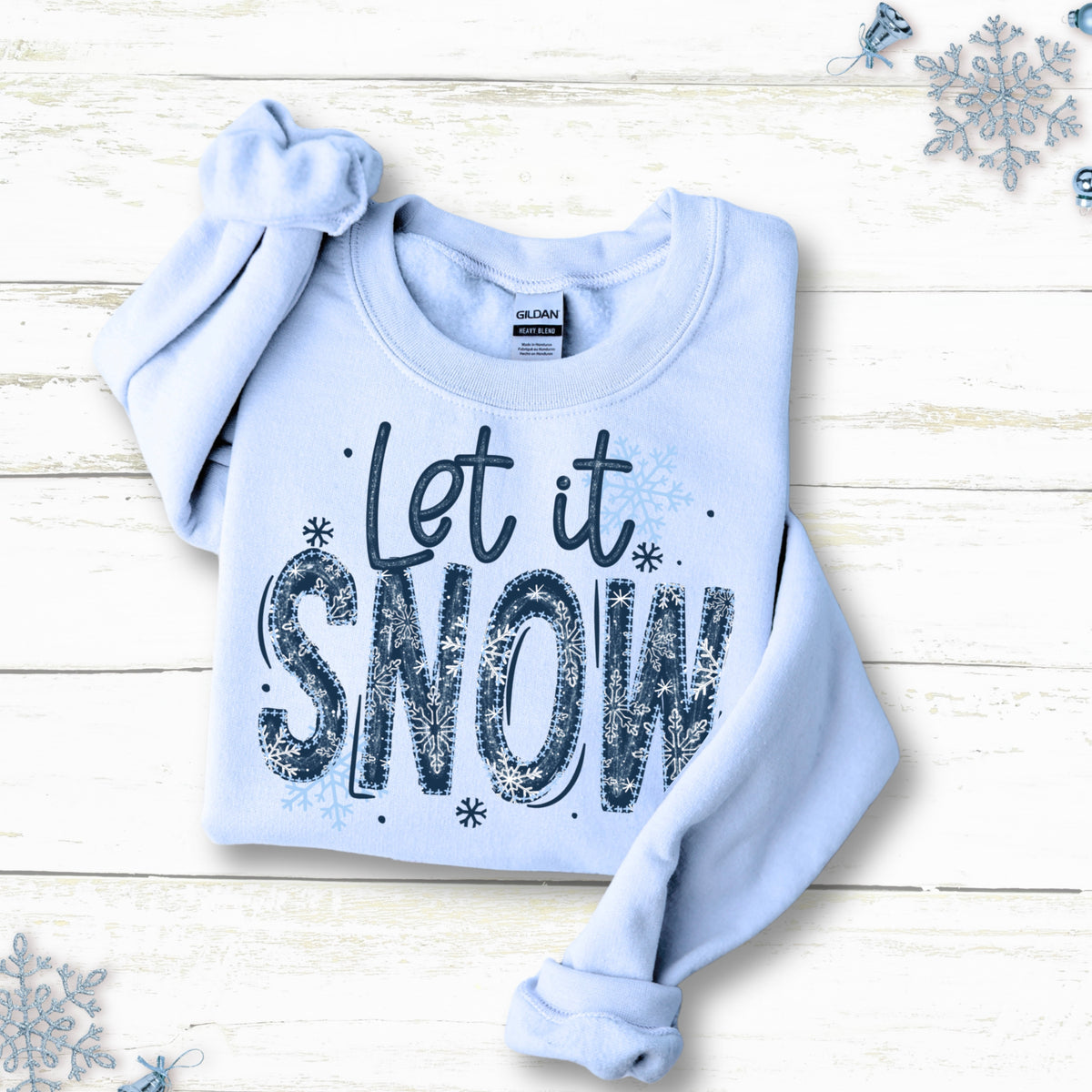 Let it Snow dark blue (csc) DTF Transfer