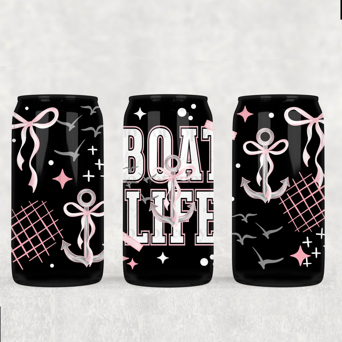 Boat life with anchor pink (CSC) UV DTF WRAP