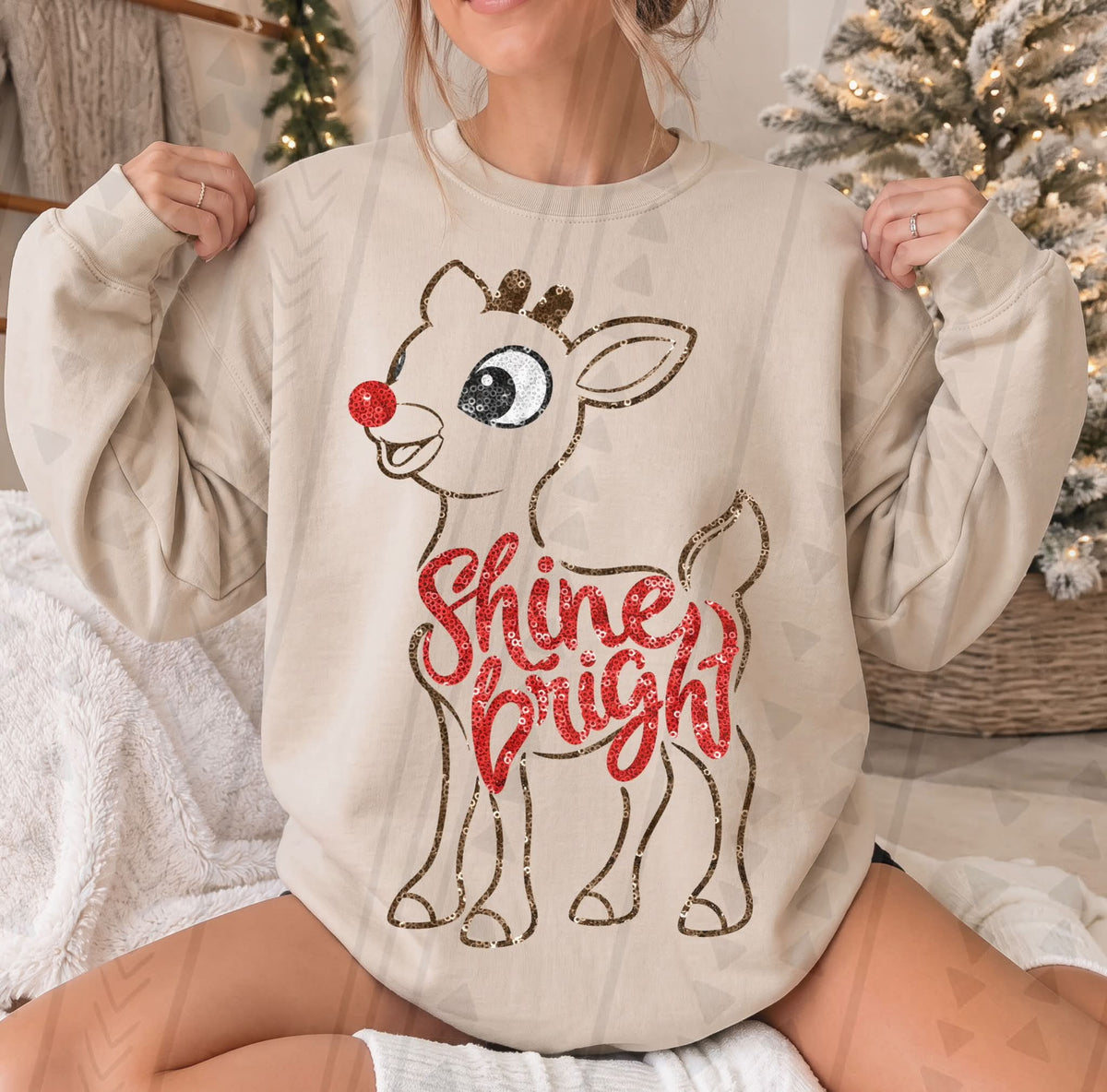 Shine bright reindeer (Kai) DTF Transfer