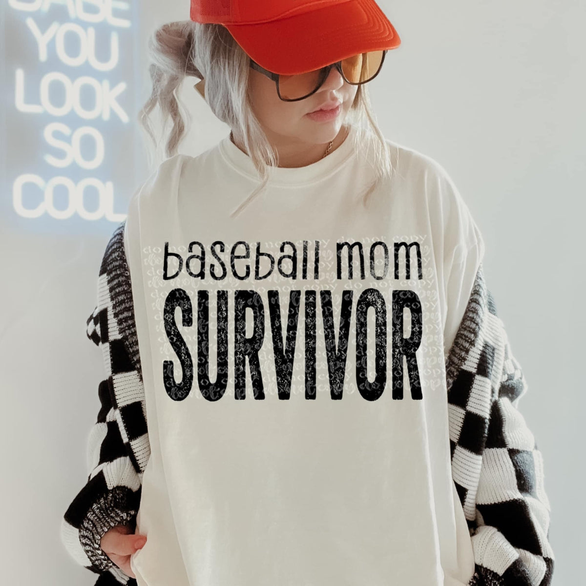 Baseball mom survivor (TTD) 94816 DTF transfer