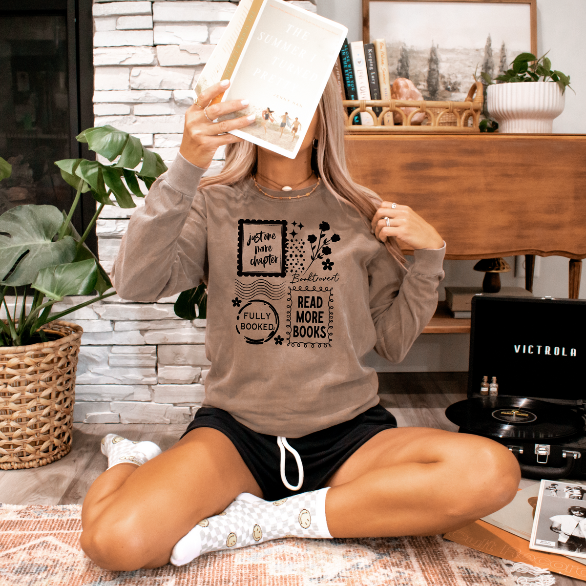 Books stamp collage BLACK (CSC) DTF Transfer