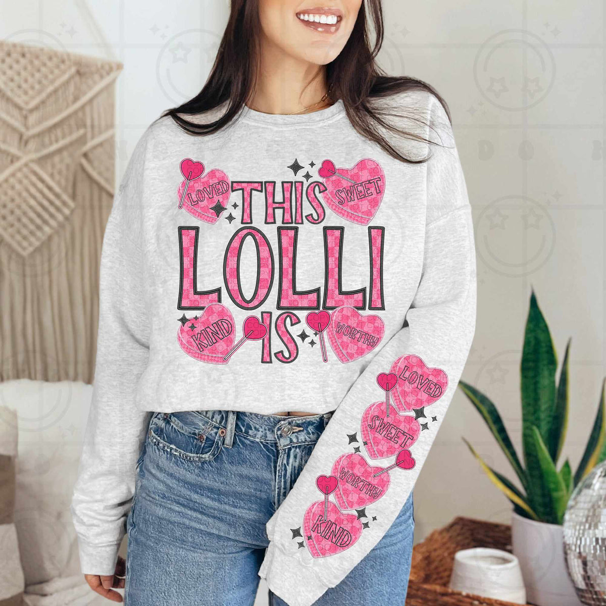 This lolli is candy hearts FRONT (HW) 75570 DTF transfer