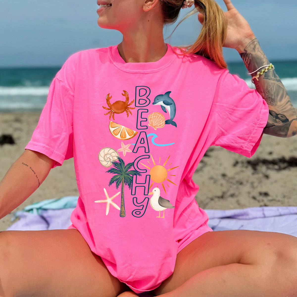 Beach vertical (CSC) DTF Transfer
