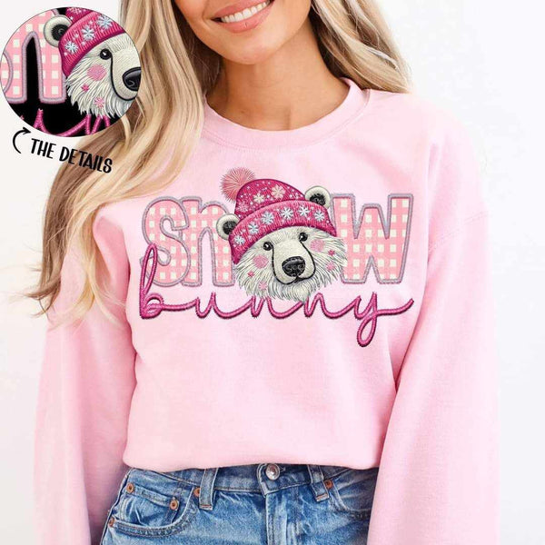 Snow bunny polar bear (TTD) 67984 DTF transfer