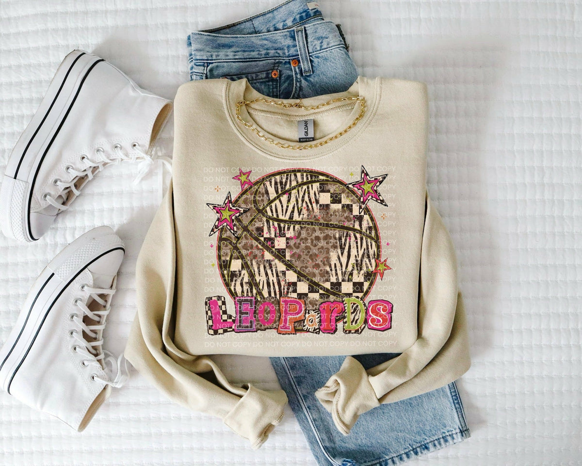 Leopards magazine font and basketball (SCG) DTF Transfer