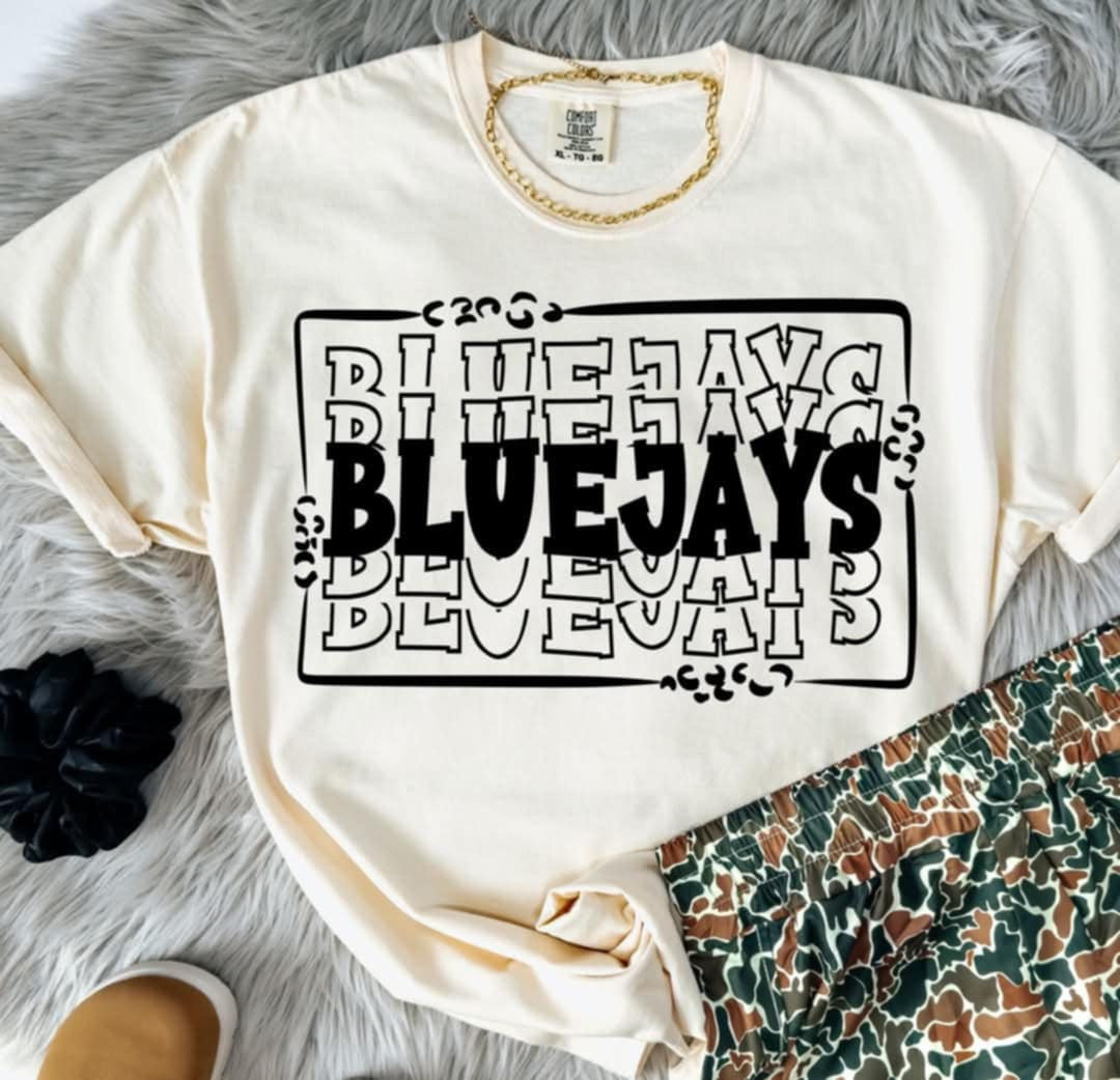 Bluejays stacked with frame (S&G) 98043 DTF transfer