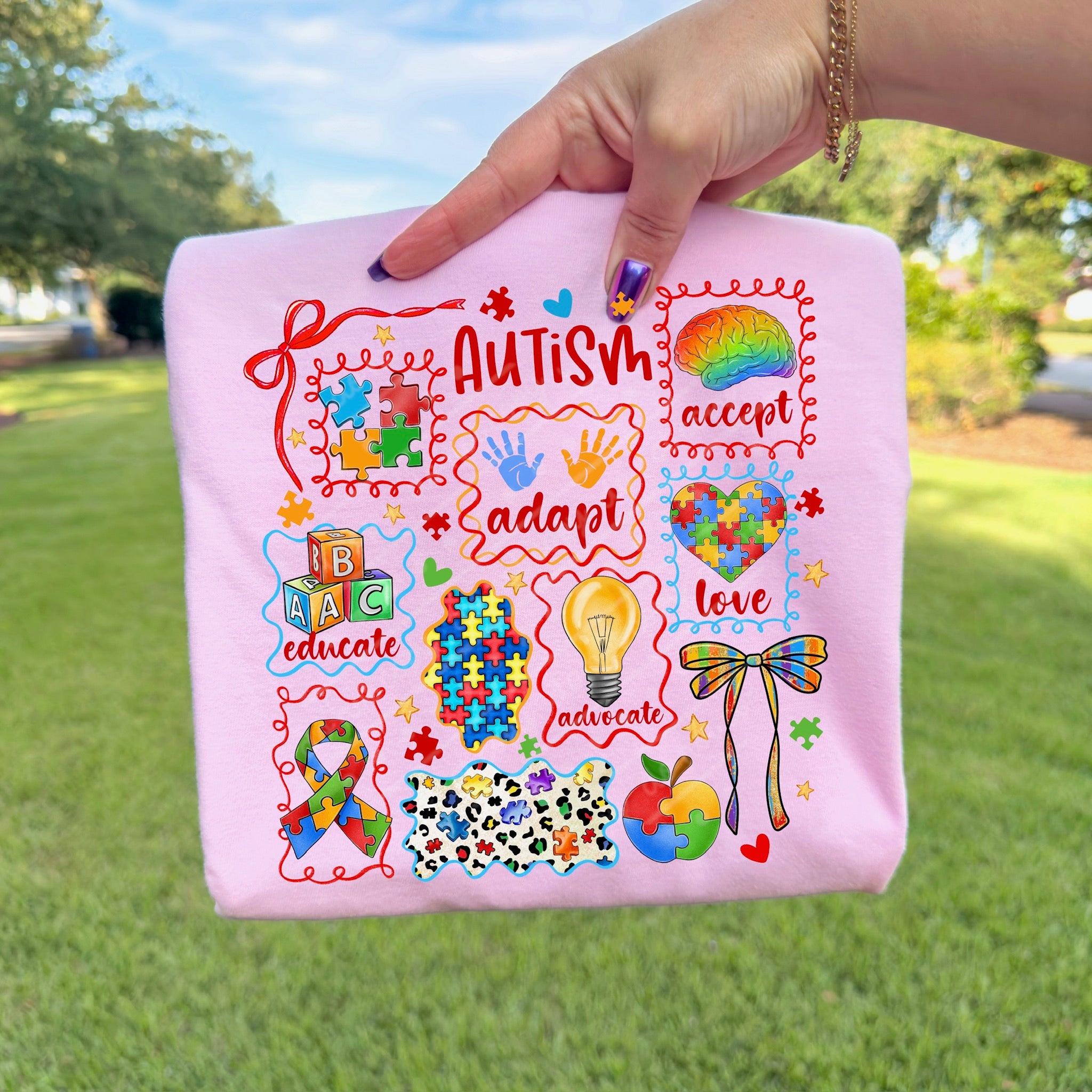 Autism frame collage DTF transfer – Mud & Grace Transfers