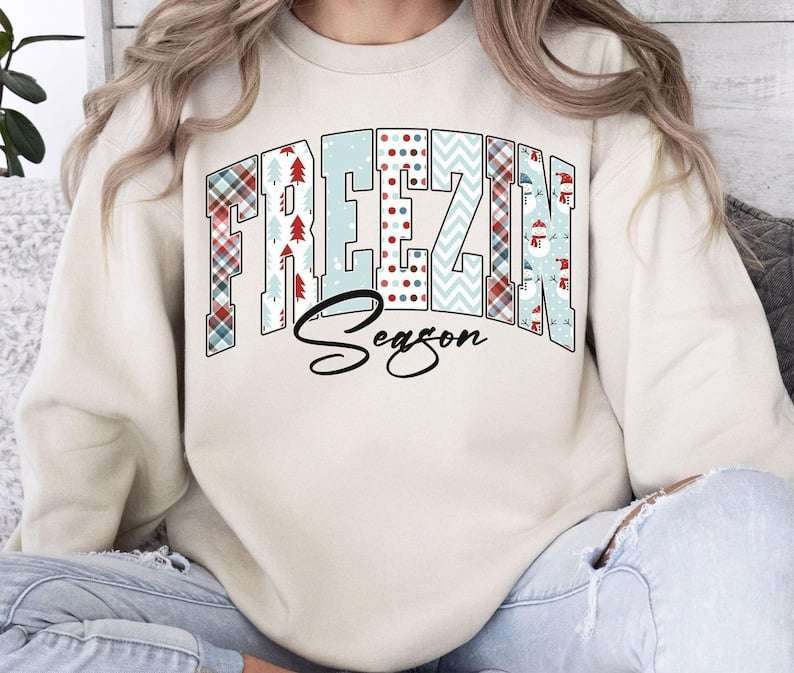 Freezin season patterned font 73857 DTF transfer