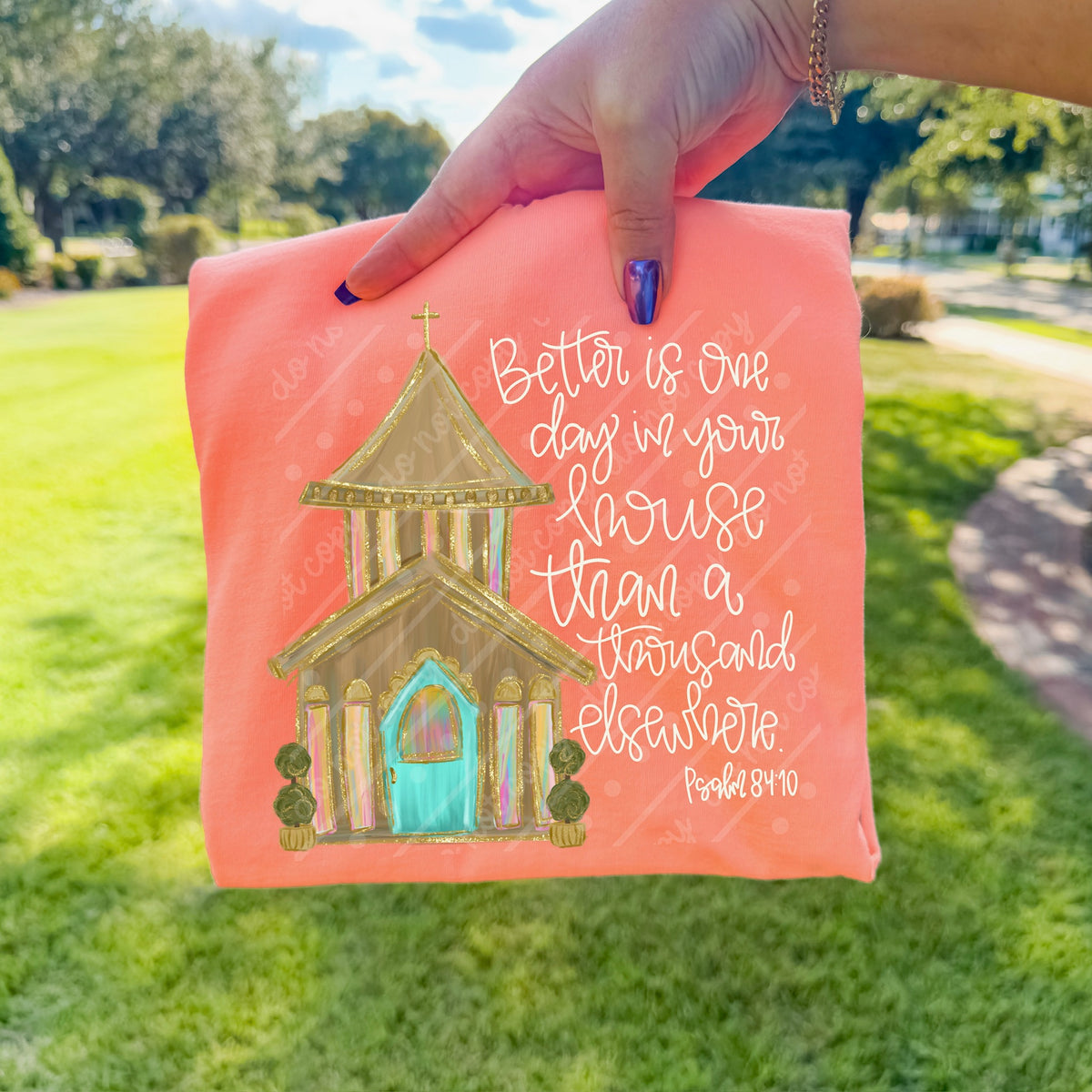 Better is one day in your house (with gold glitter) DTF Transfer