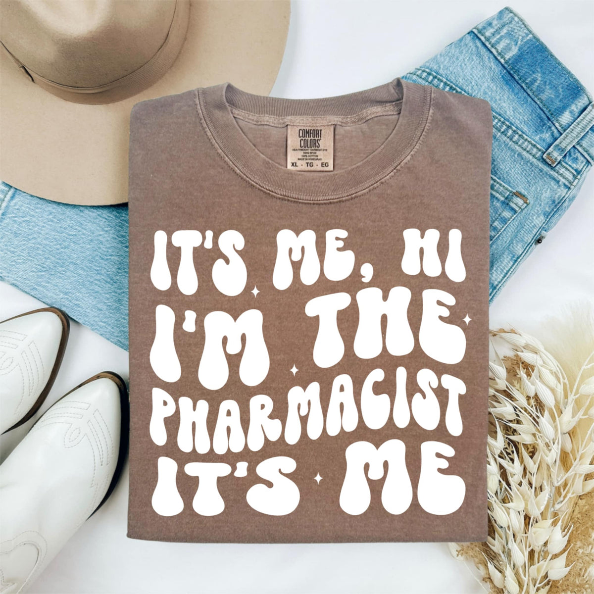 It’s me, hi I’m the pharmacist it’s me WHITE (CMD) 92179 DTF transfer