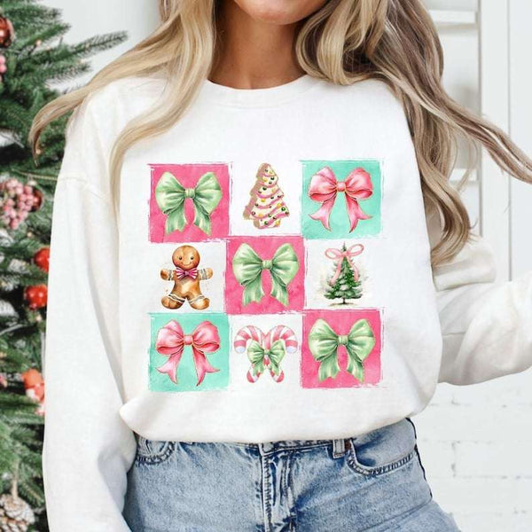 Christmas collage checkered blocks 67930 DTF transfer