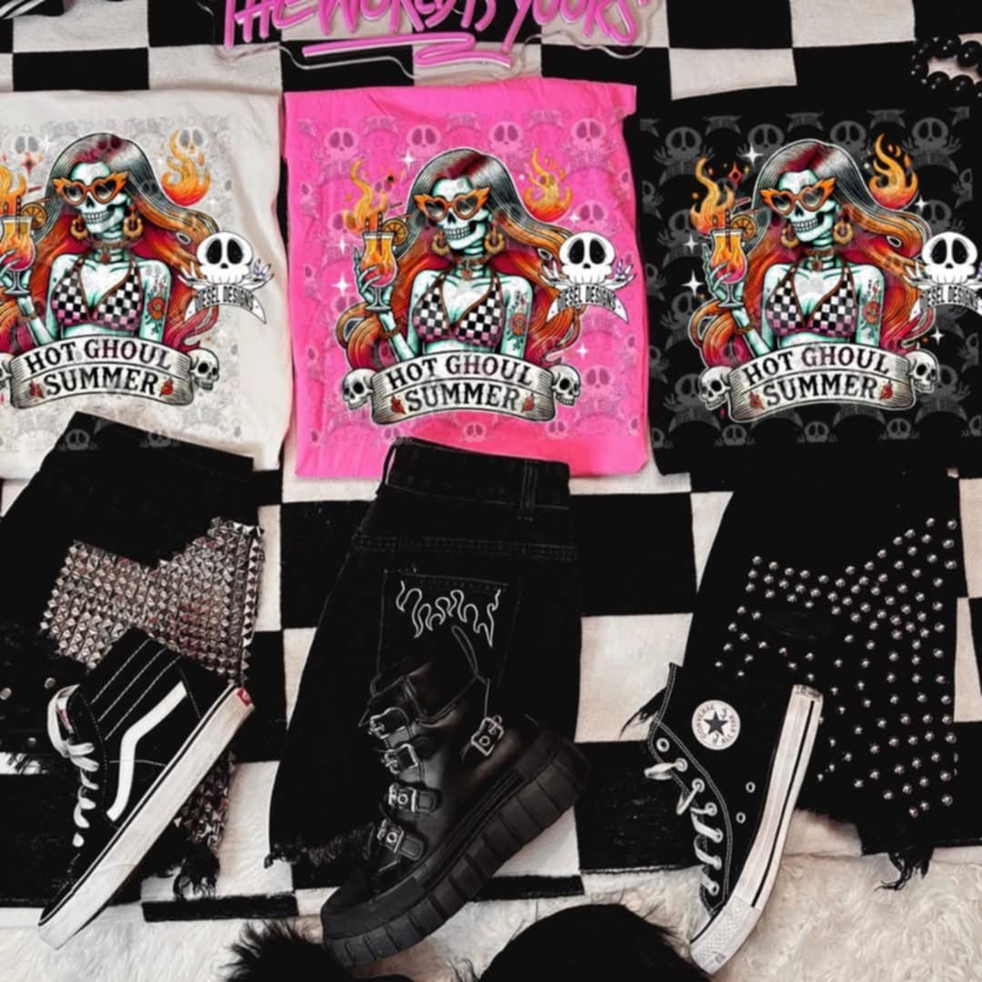 Hot ghoul summer fire skellie 103993 DTF transfer