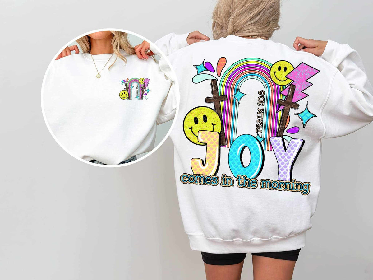 Joy comes in the morning BACK ONLY 67784 DTF transfer