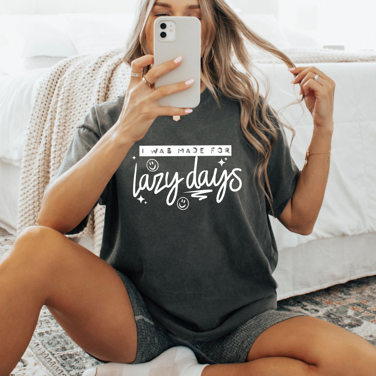 Made for lazy days (white) (CSC) DTF Transfer
