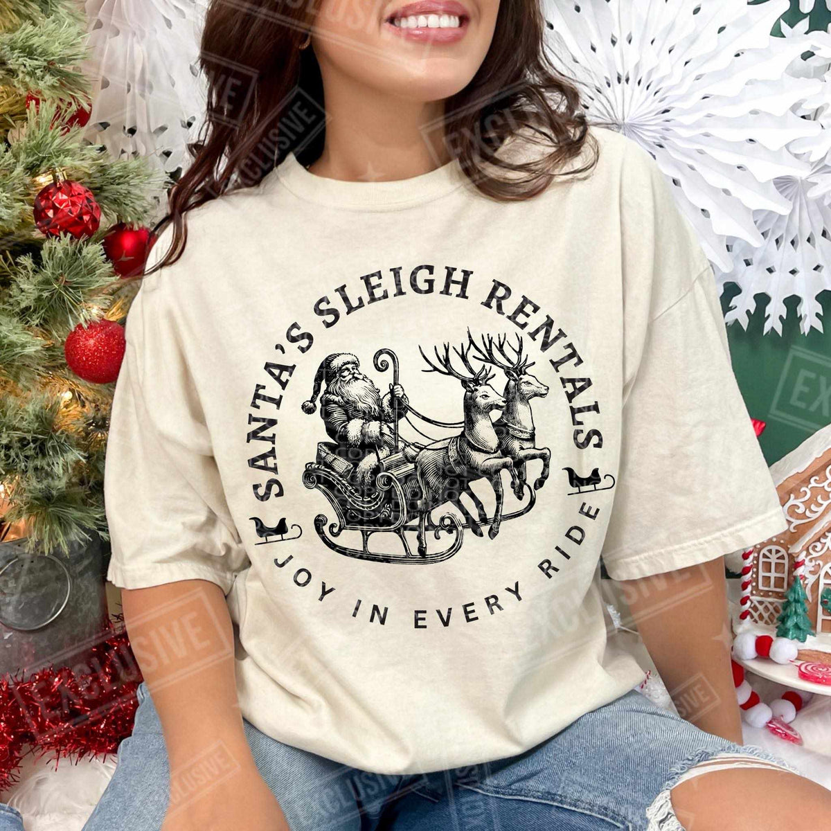 Santa’s sleigh rentals exclusive (HW) 60159 DTF transfer