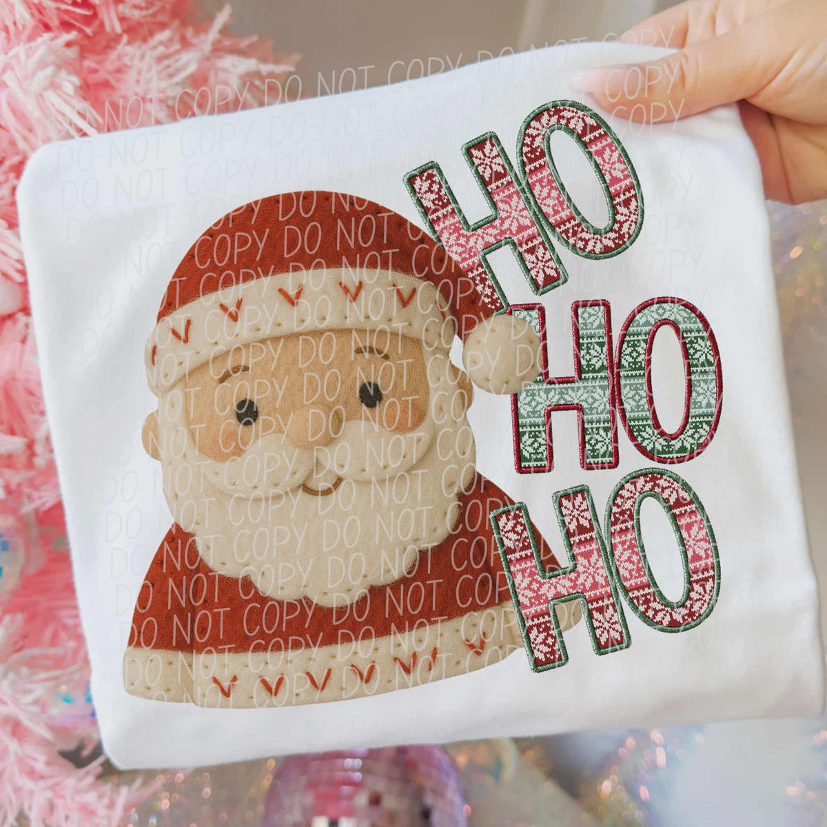 Ho Ho Ho yarn Santa (city) DTF transfer