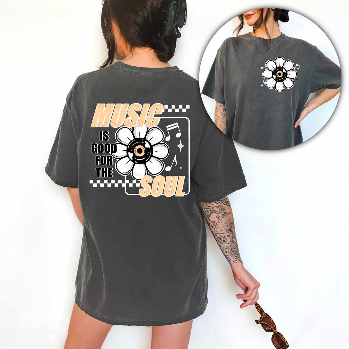 Music is good for the soul WHITE BACK (CSC) 77031 DTF transfer
