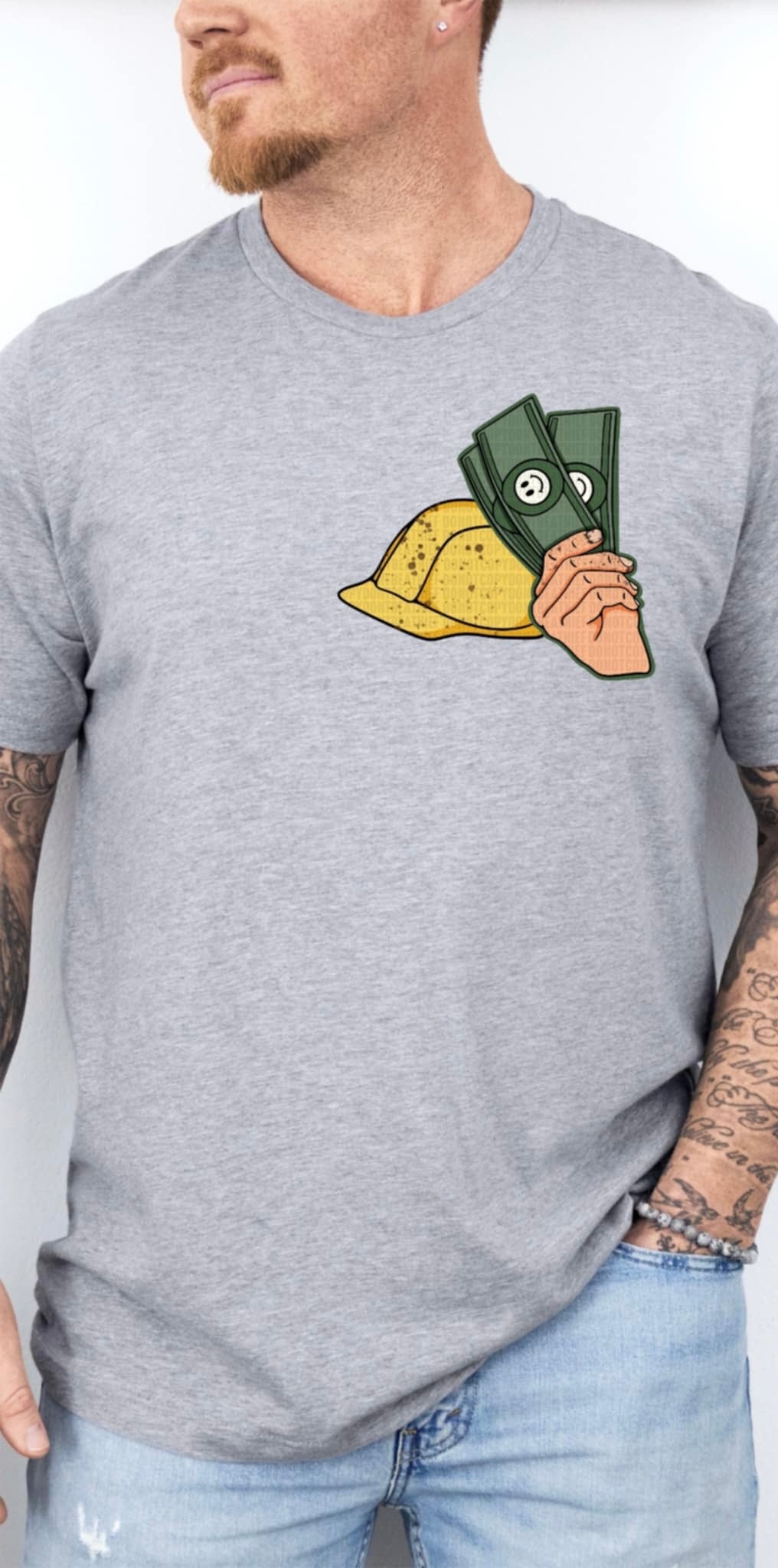 Earned not given tan pocket (SDD) 94383 DTF transfer